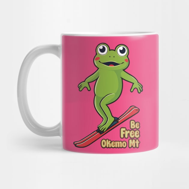 Cute Frog Skiing Okemo Mountain by Surrealcoin777